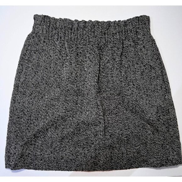 J. CREW FACTORY Wool Blend Herringbone Elastic Waist Sidewalk Skirt Size 2 - Picture 2 of 15